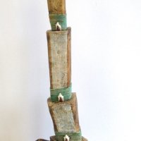 10. Tooth Fairy. 38.5cm. Ceramic. Paint. String. Animal teeth. Varnish