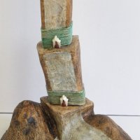 11.Tooth Fairy. 38.5cm. Ceramic. Paint. String. Animal teeth. Varnish