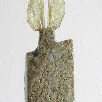 4. Early one morning. Ceramic and dragonfly wings. 47cm h